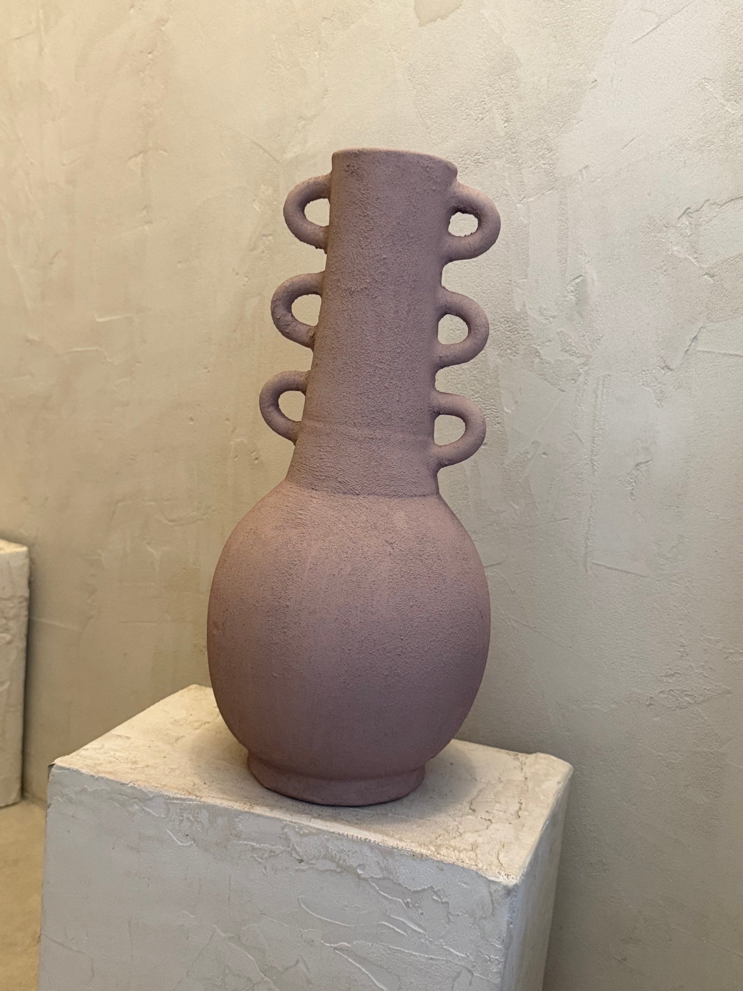 Vase artisanal marocain beige foncé- Fait main