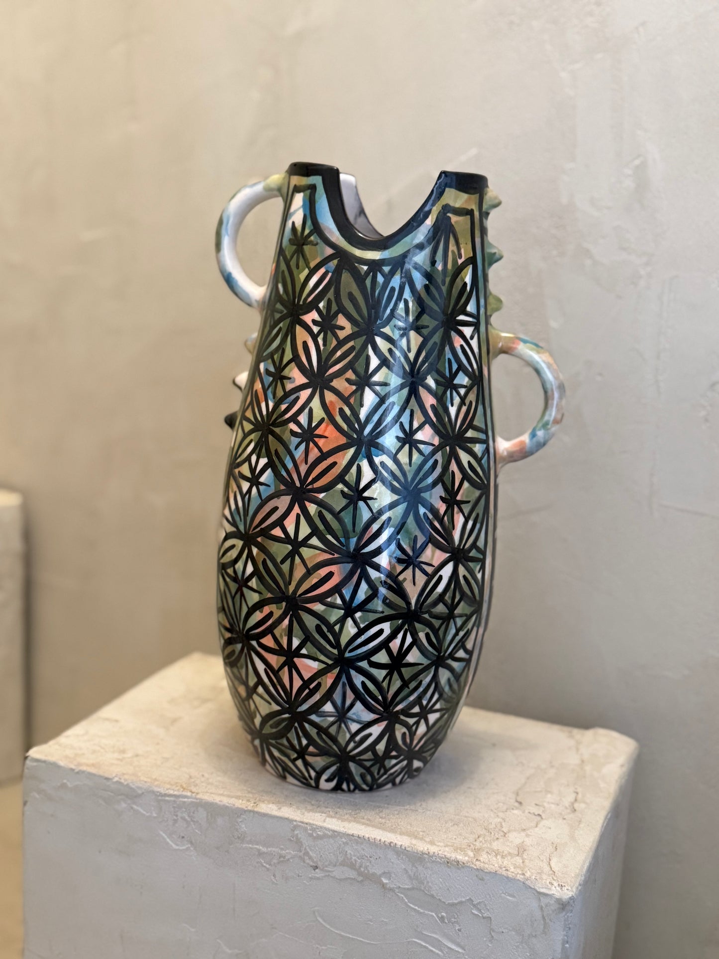 Vase Berbère Pop Art « Regards Croisés »