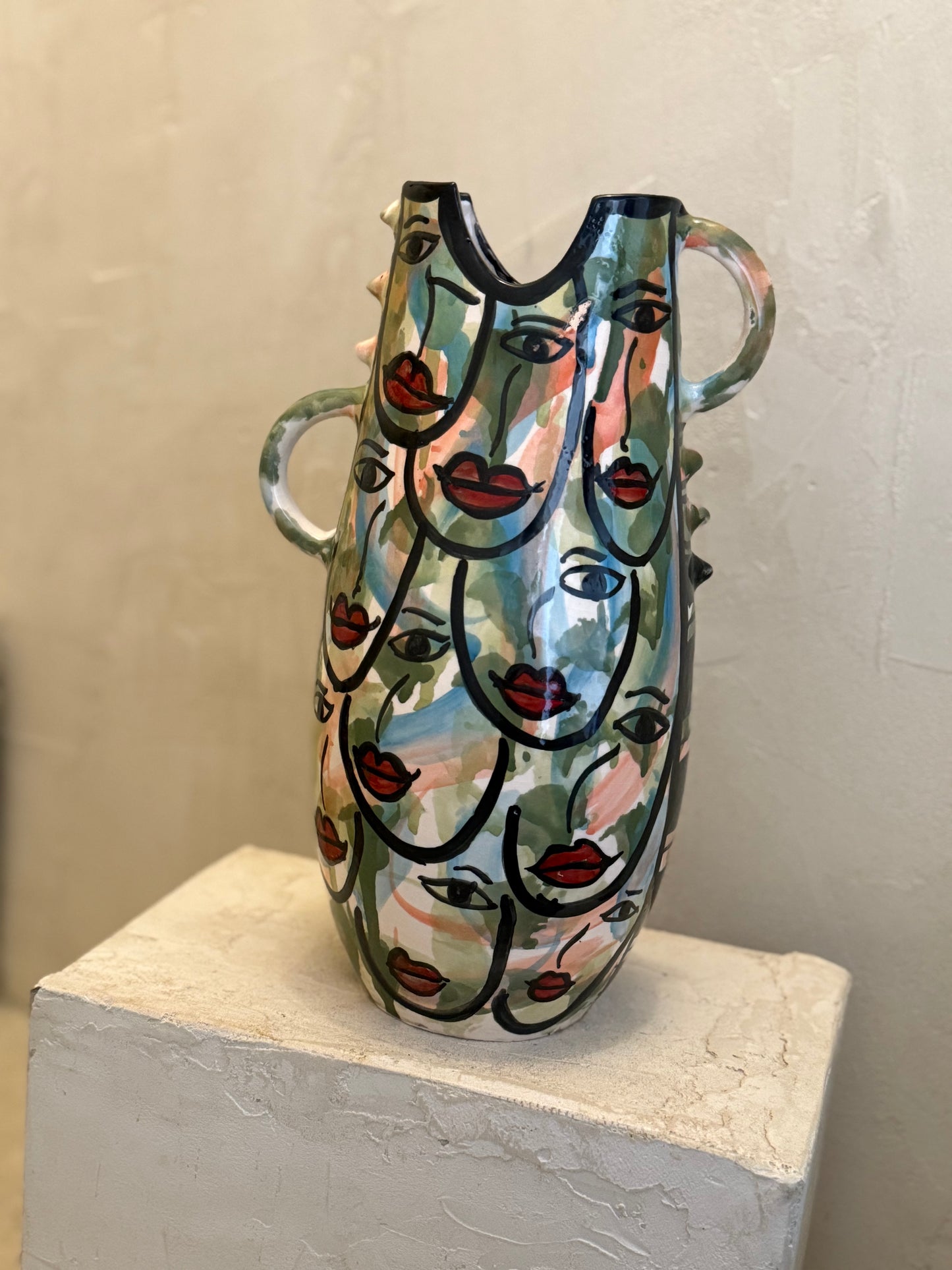 Vase Berbère Pop Art « Regards Croisés »