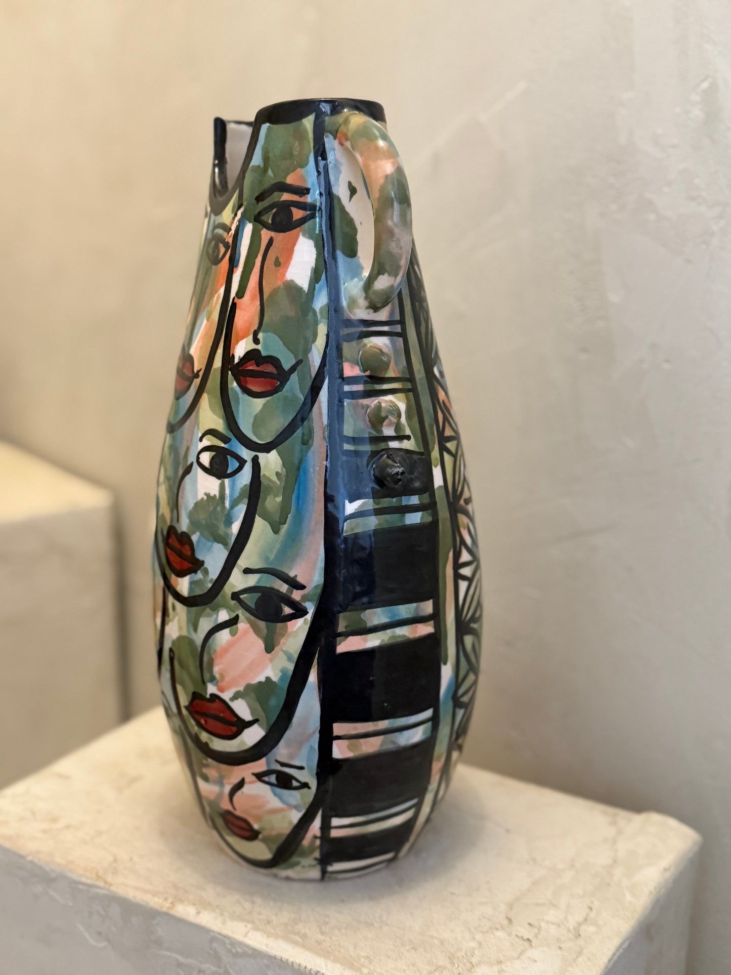 Vase Berbère Pop Art « Regards Croisés »